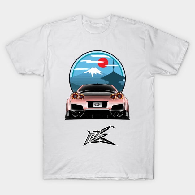 nissan r35 gtr peach T-Shirt by naquash